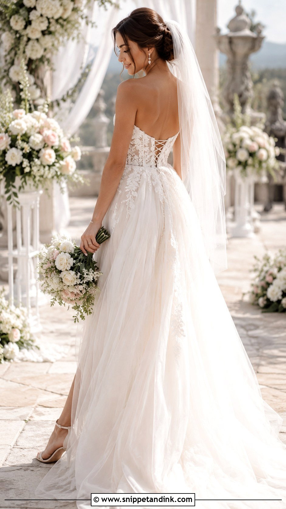 Corset Back Tulle Wedding Dress - Snippet and Ink - 25 Corset Back Wedding Dress Ideas