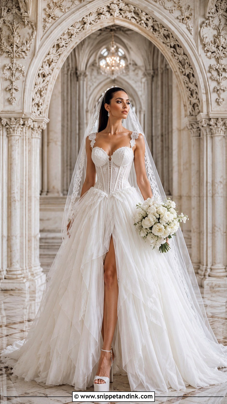 Corset Ball Gown Castle Wedding Dress - Snippet and Ink - 20 Castle Wedding Dress Ideas