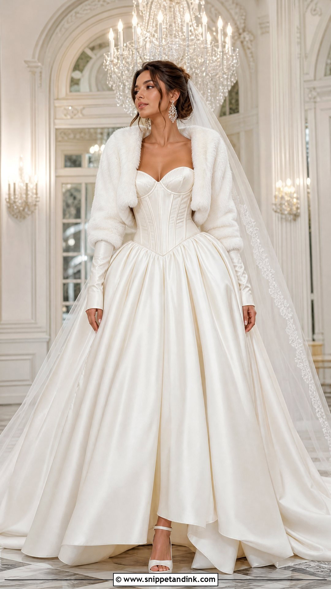 Corset Ball Gown For A Winter Wedding - Snippet and Ink - 25 Winter Wedding Gowns