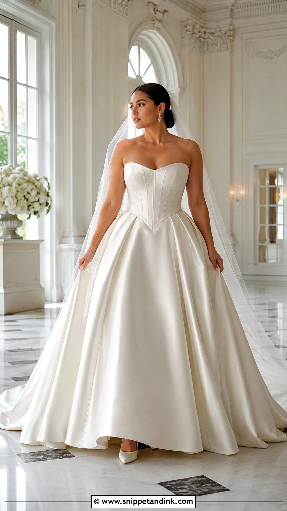 Corset Ball Gown Wedding Dress - Snippet and Ink - 20 Curvy Wedding Dresses