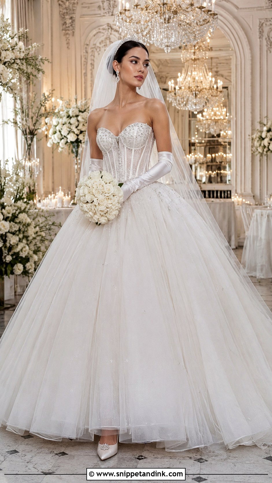 Corset Ball Gown Wedding Dress - Snippet and Ink - 20 Majestic Wedding Dresses