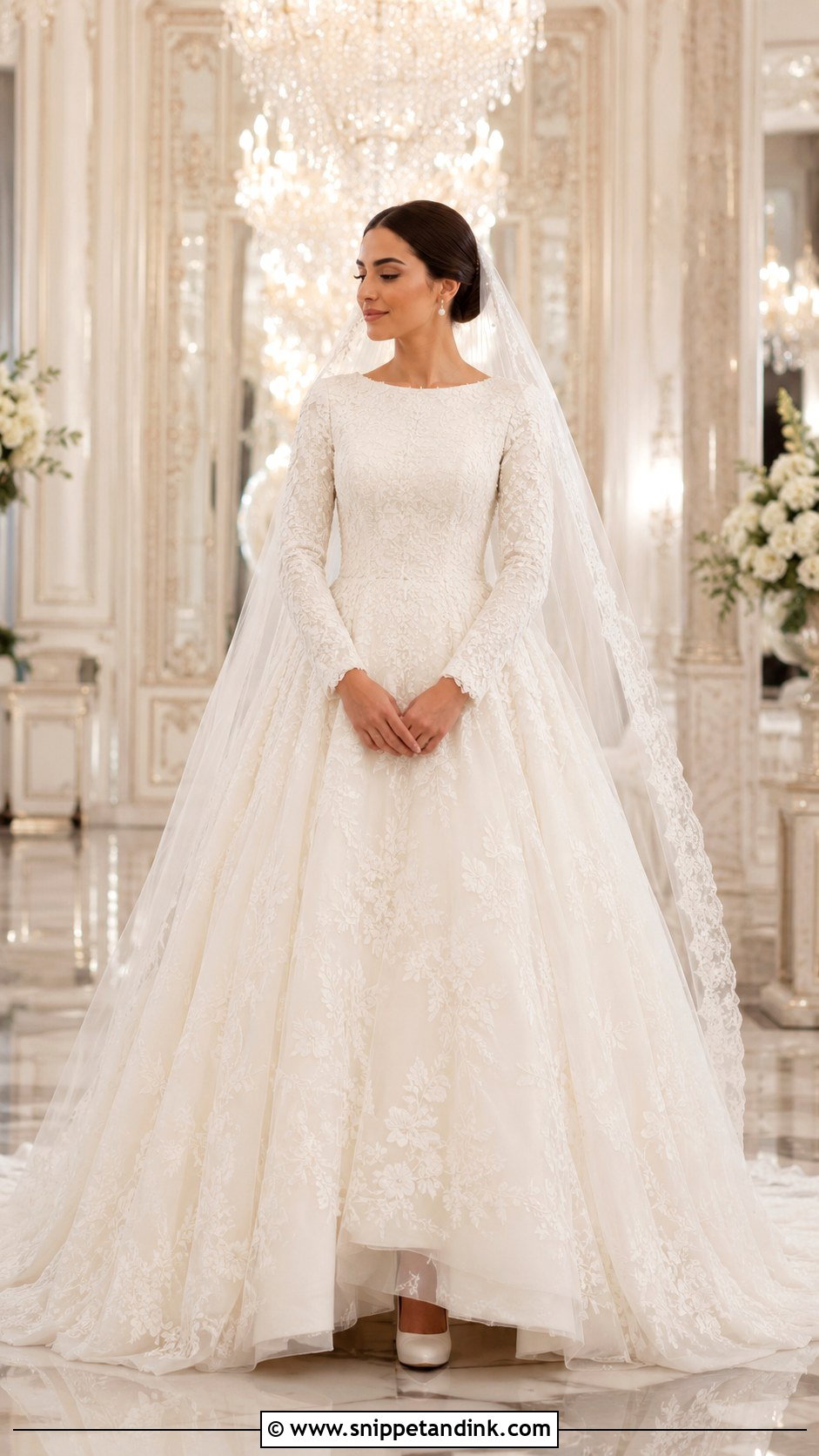 Corset Ball Gown With Modest Bodice - Snippet and Ink - 20 Middle Eastern Wedding Dress Ideas