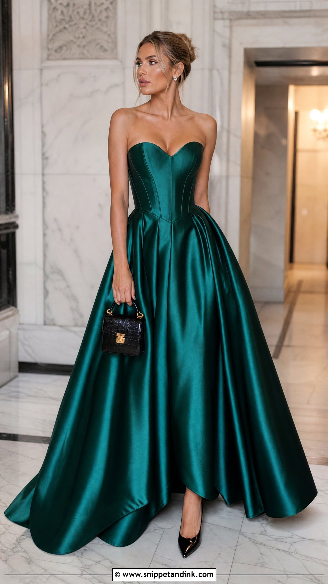 Corset Ball Gown With Pointed Toe Pumps - Snippet and Ink - 25 Trending Gowns