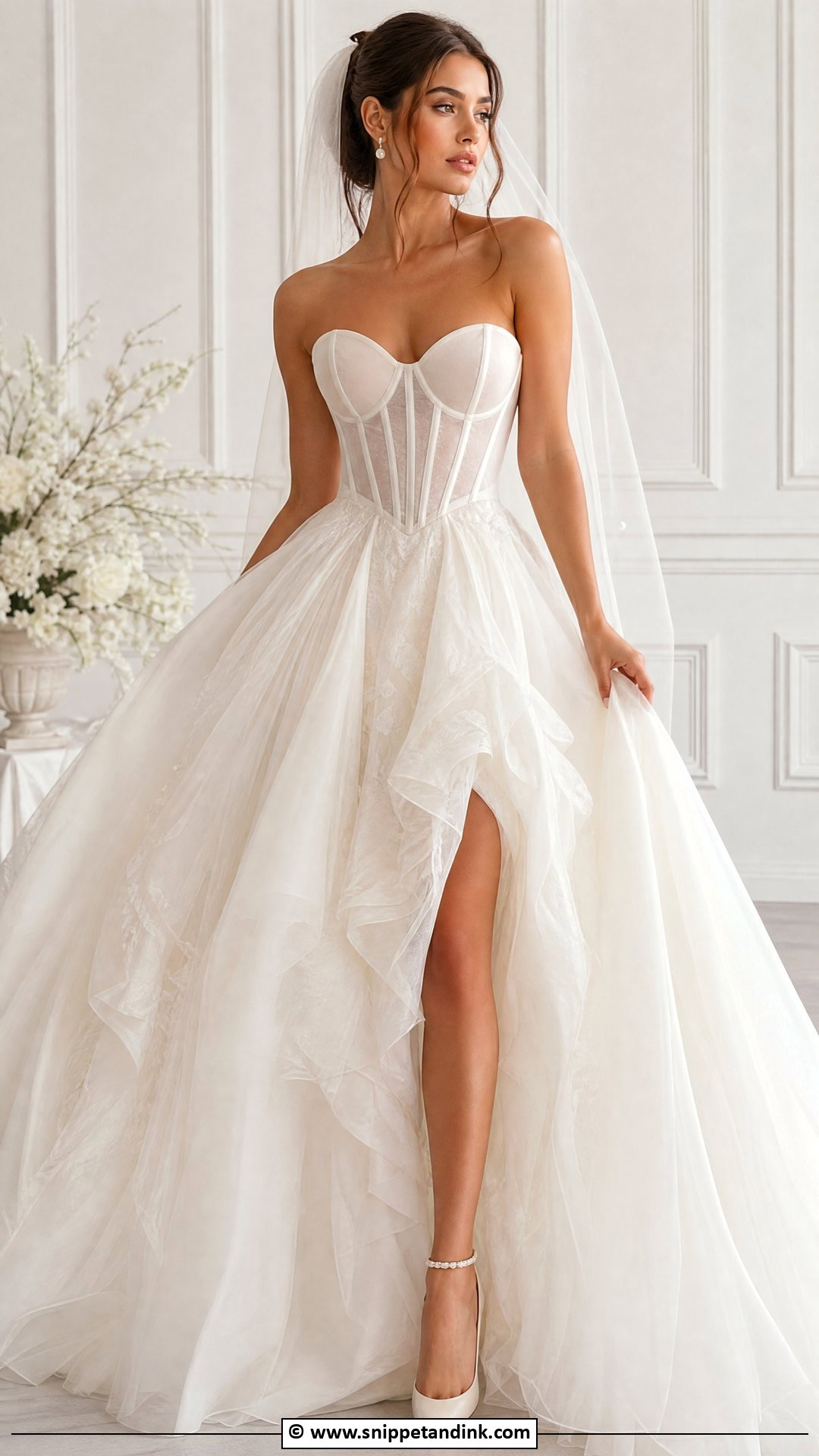 Corset Ballgown Wedding Dress - Snippet and Ink - 35 Ballgown Wedding Dress Ideas