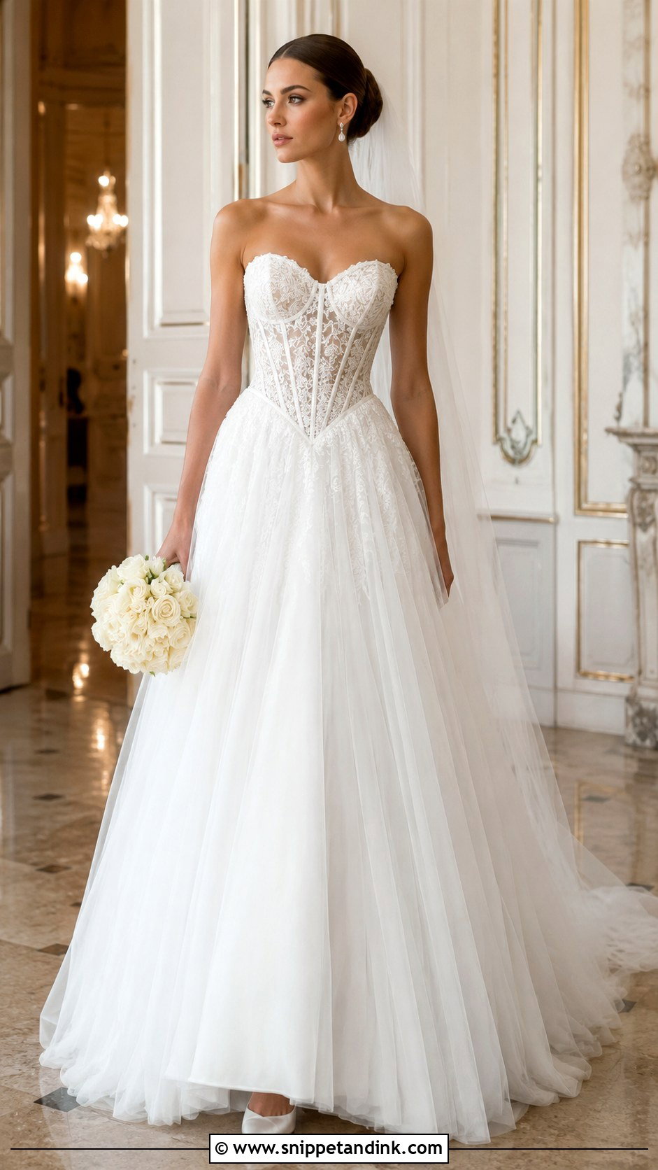 Corset Basque Waist Wedding Dress - Snippet and Ink - 20 Fairy Tale Wedding Dress Romantic Ideas