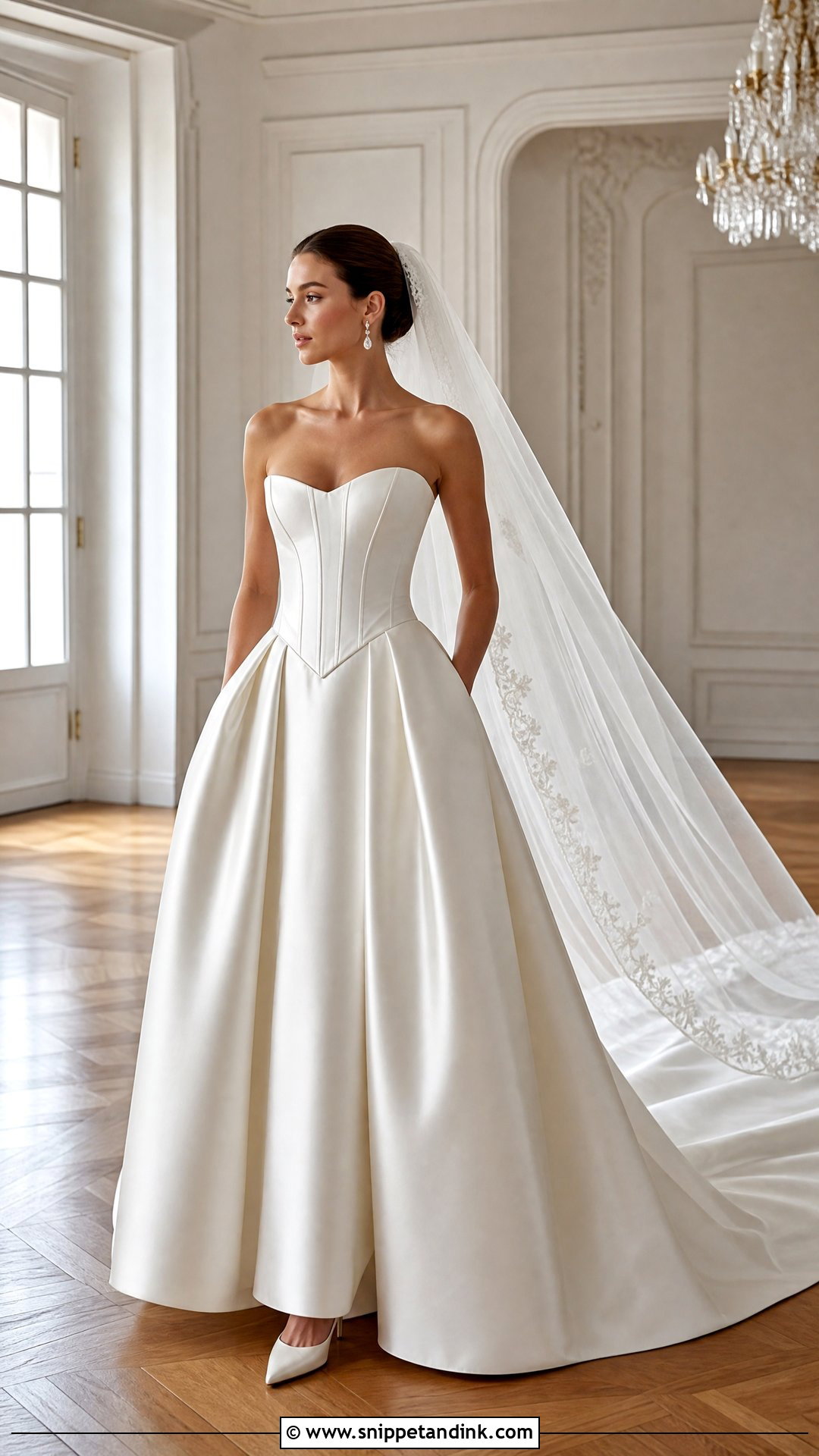 Corset Basque Waist Wedding Dress - Snippet and Ink - 20 Small Chest Wedding Dress Ideas
