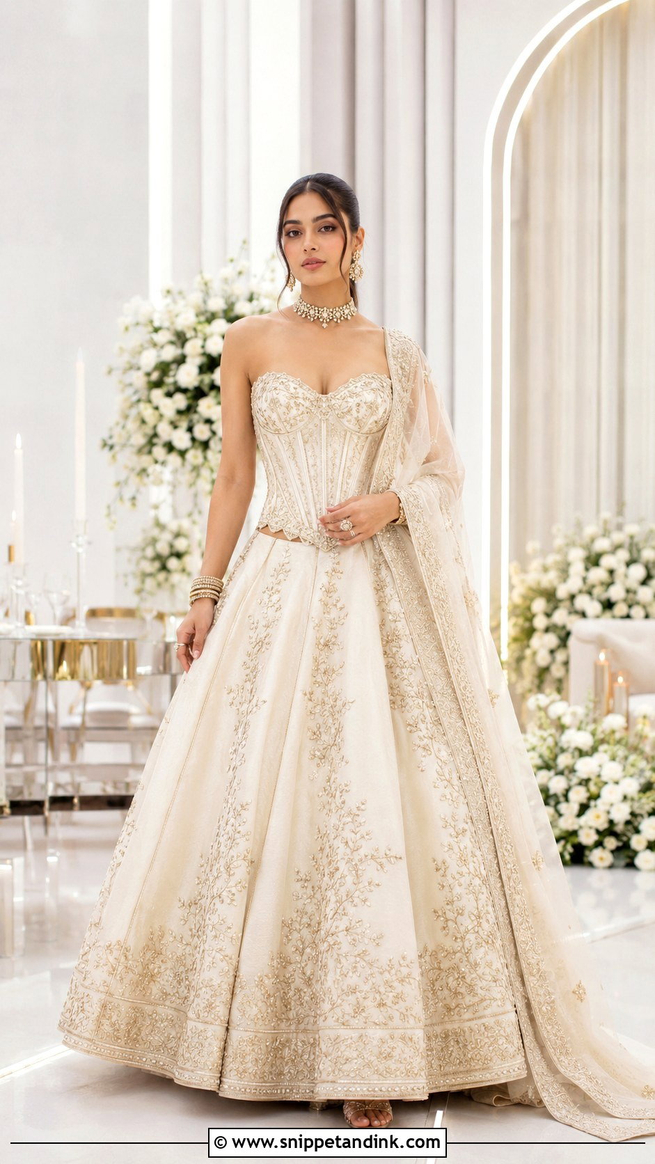 Corset Blouse Bridal Lehenga - Snippet and Ink - 20 Bride Lahenga Design Ideas