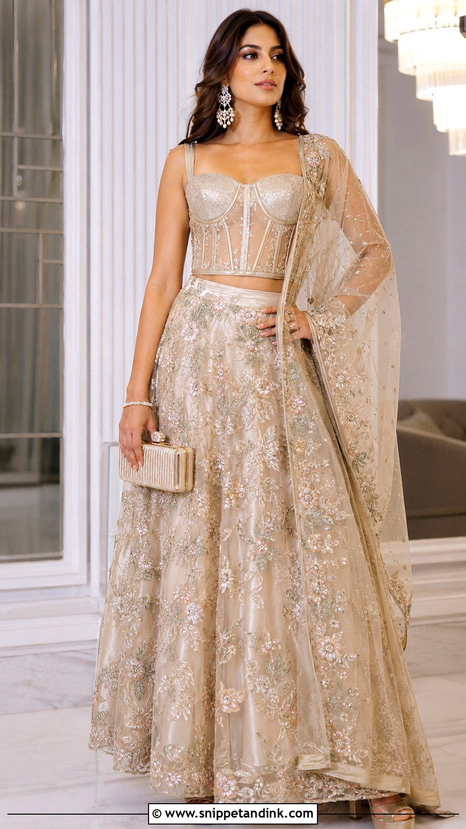 Corset Blouse Lehenga Outfit - Snippet and Ink - 20 Lengha Ideas
