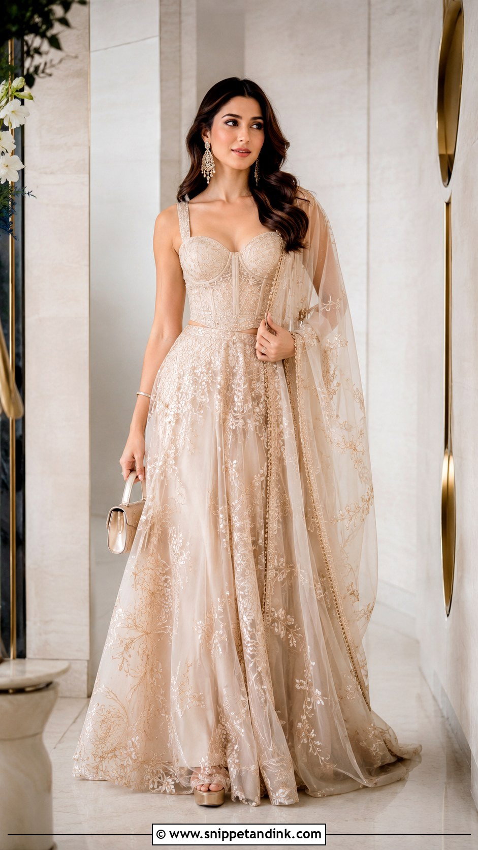 Corset Blouse Lengha - Snippet and Ink - 20 Beautiful Lengha Ideas