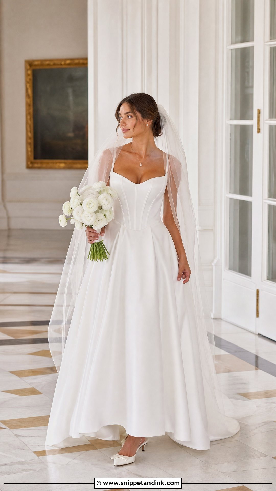 Corset Bodice A Line Wedding Dress - Snippet and Ink - 20 Sleek Modern Wedding Dress Ideas