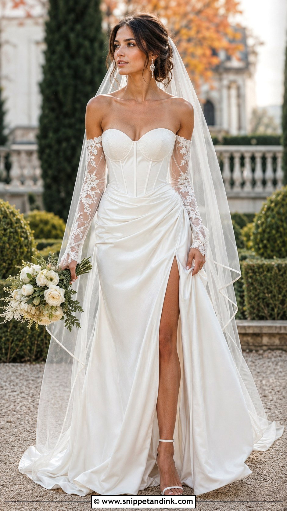 Corset Bodice Autumn Wedding Dress - Snippet and Ink - 20 Autumn Wedding Dress the Bride Ideas