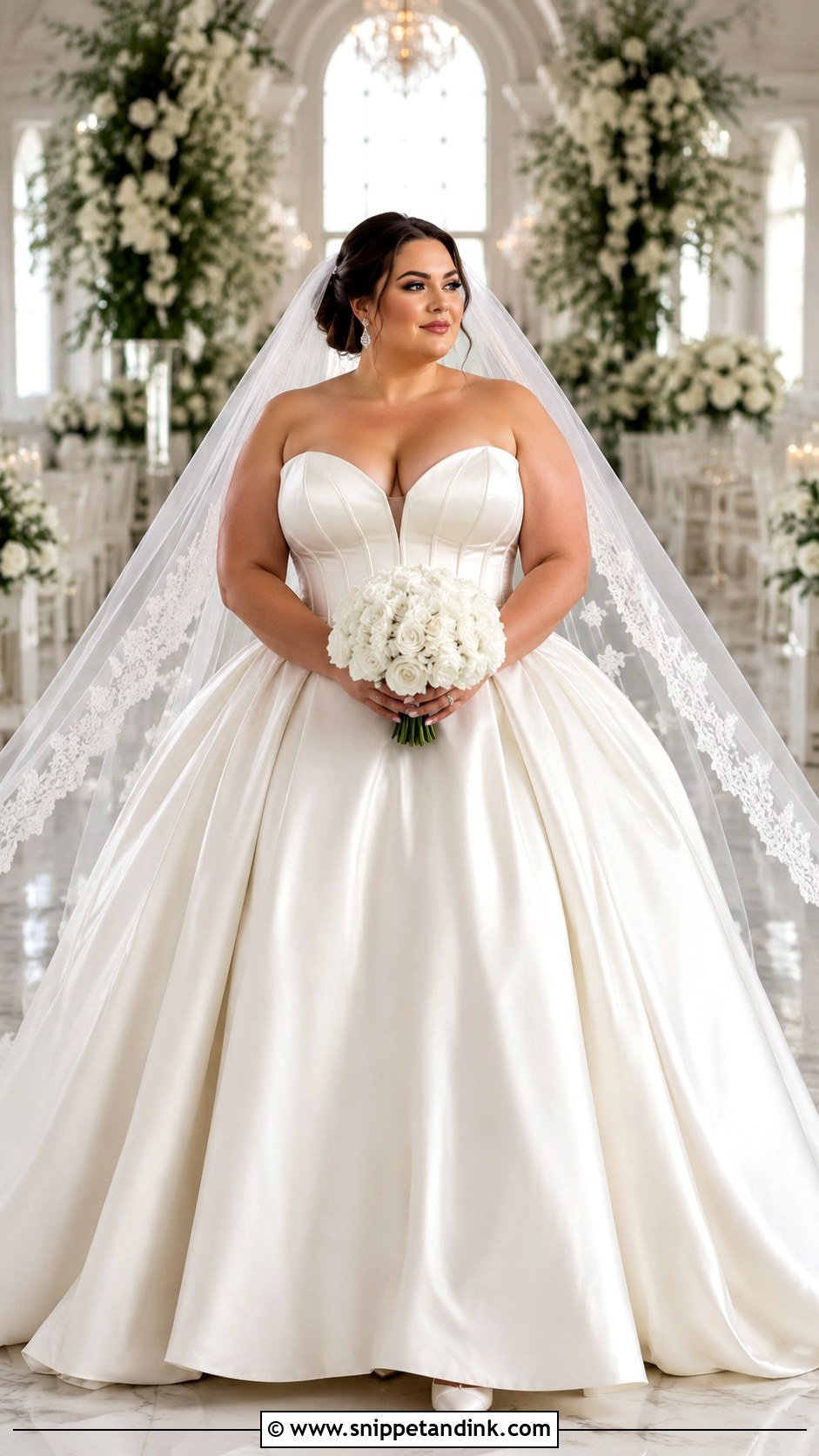 Corset Bodice Ball Gown Wedding Dress - Snippet and Ink - 20 Broad Shoulder Wedding Dress Ideas
