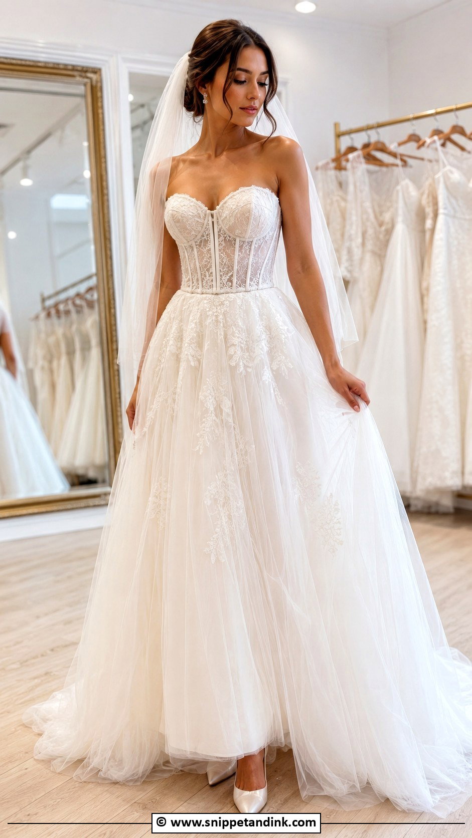 Corset Bodice Bride Gown - Snippet and Ink - 30 Bride Gown Ideas