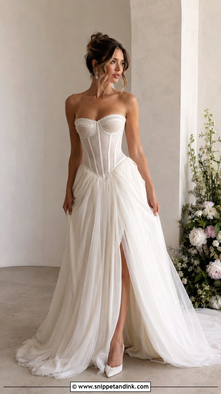 Corset Bodice Bride Look - Snippet and Ink - 25 Bride Looks