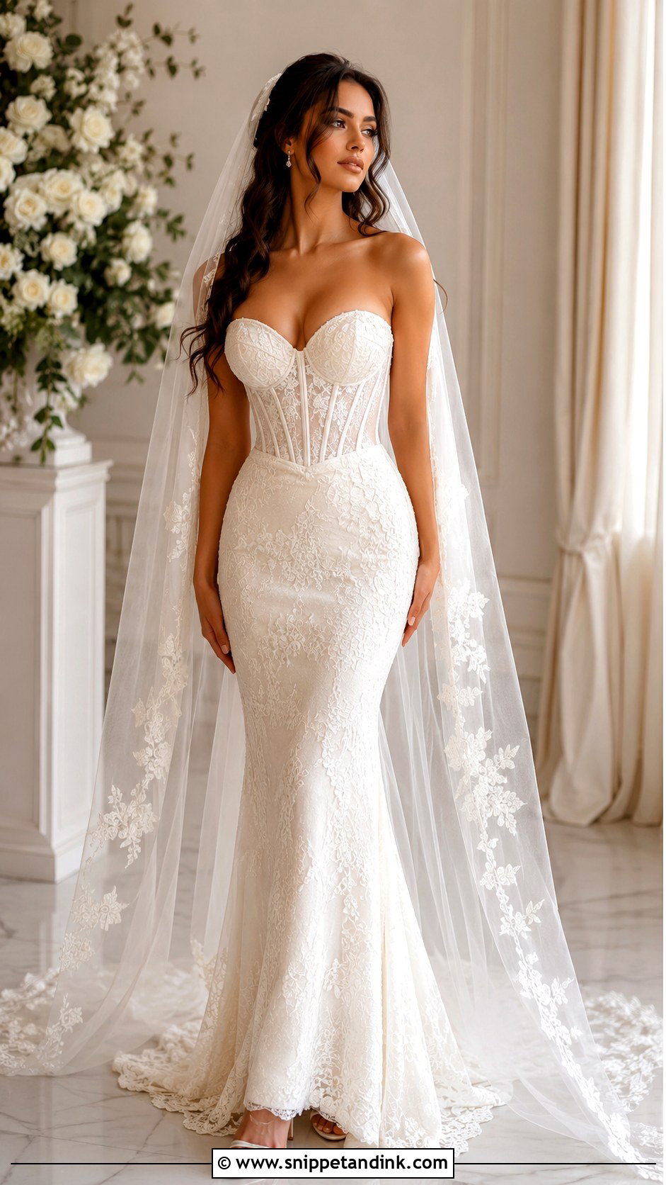 Corset Bodice Fitted Wedding Dress - Snippet and Ink - 25 Form Fitting Wedding Dress Ideas