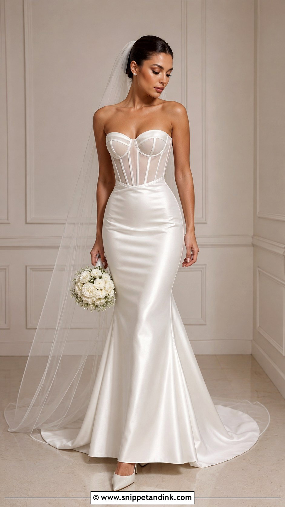 Corset Bodice Fitted Wedding Gown - Snippet and Ink - 20 Fitted Wedding Gown Ideas