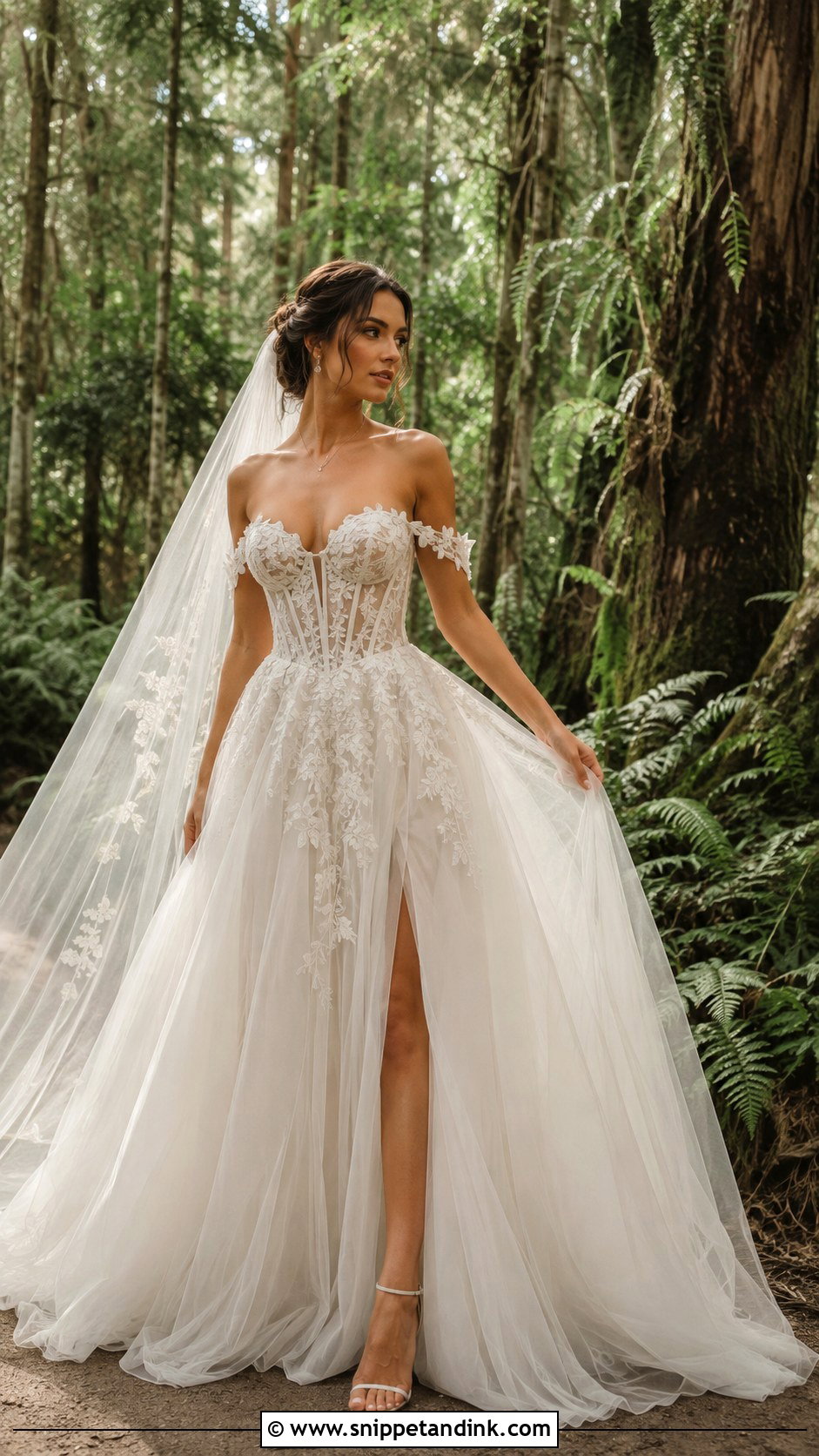 Corset Bodice Forest Wedding Dress - Snippet and Ink - 25 Enchanted Forest Wedding Dress Ideas