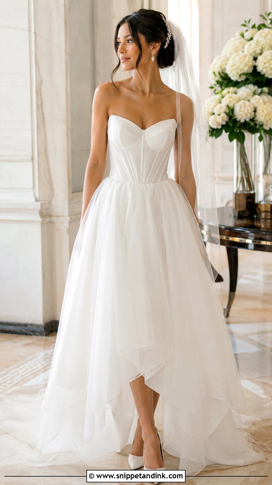 Corset Bodice Handkerchief Wedding Dress - Snippet and Ink - 20 Handkerchief Wedding Dress Ideas