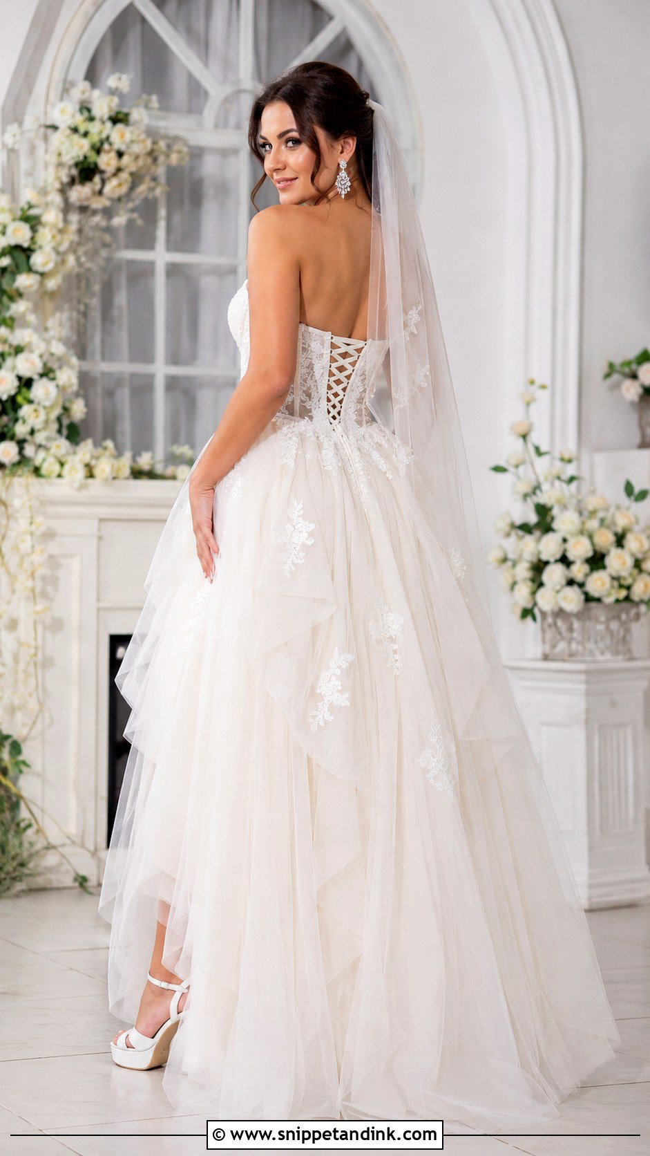 Corset Bodice Midsize Wedding Dress - Snippet and Ink - 20 Midsize Wedding Dresses