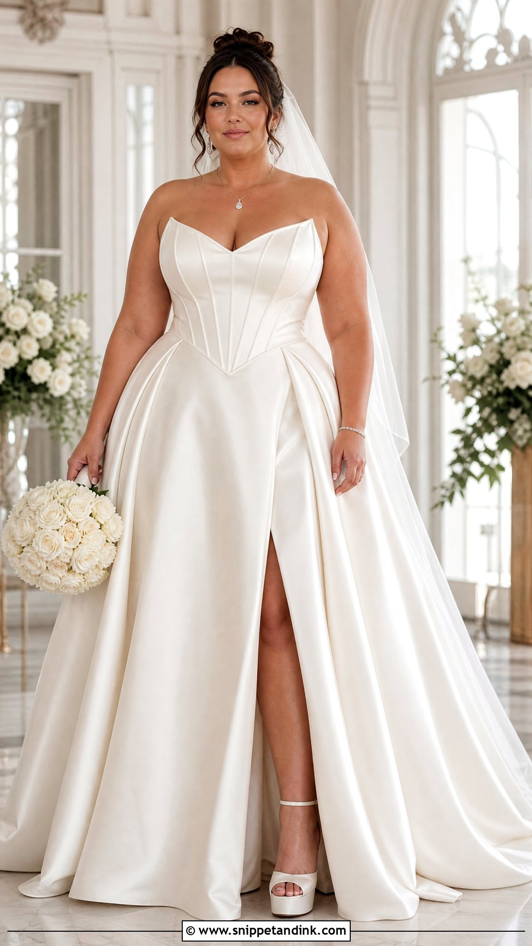 Corset Bodice Plus Size Wedding Dress - Snippet and Ink - 20 Plus Sized Wedding Dress Ideas