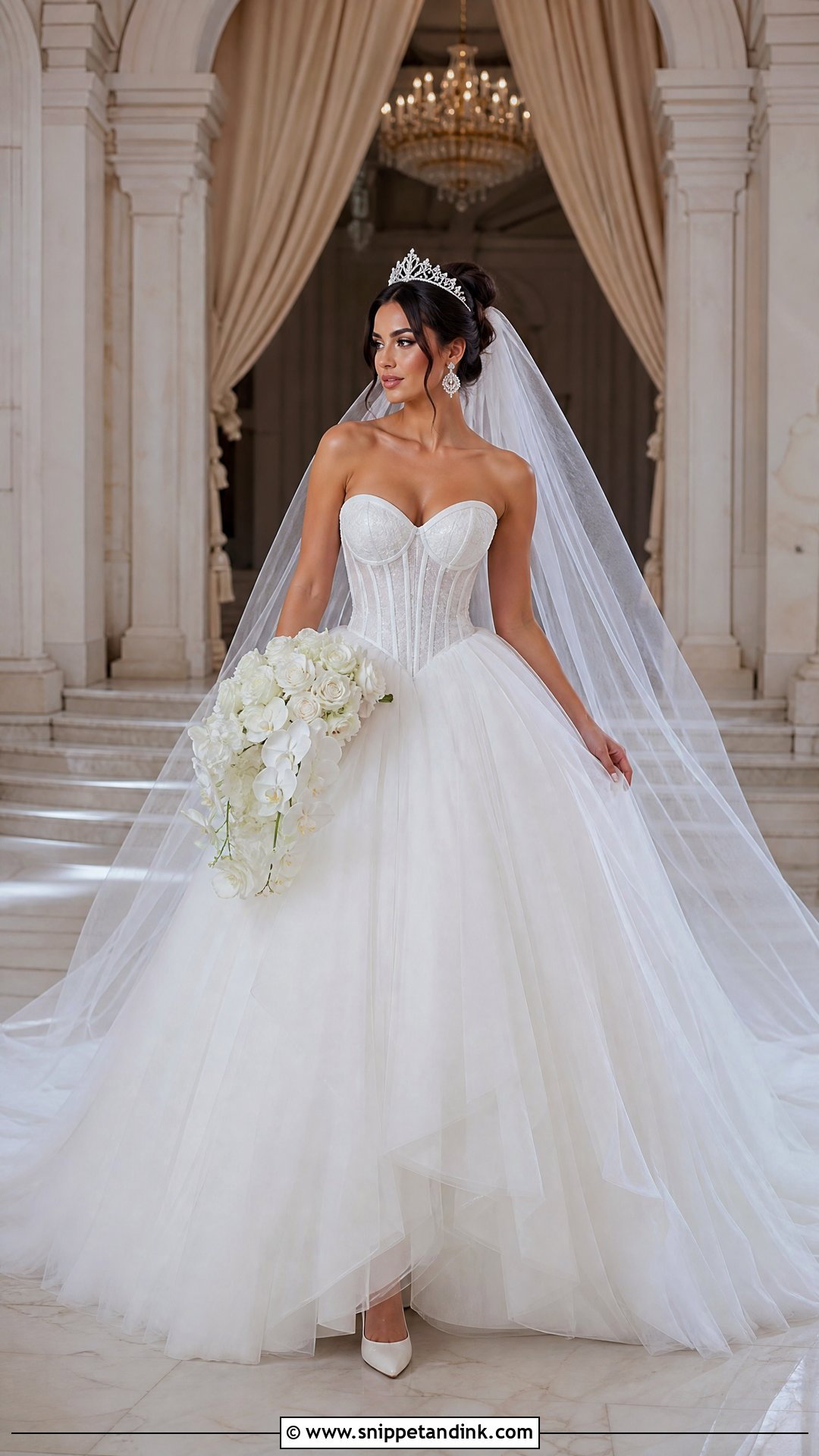Corset Bodice Princess Ball Gown Wedding Dress - Snippet and Ink - 20 Princess Wedding Dresses Ball Gown Fairytale