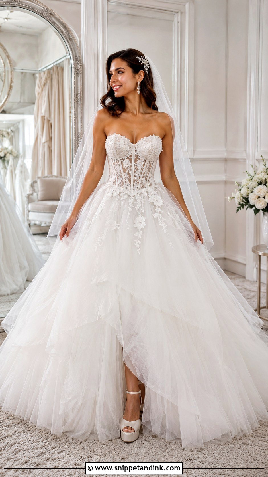 Corset Bodice Princess Wedding Dress - Snippet and Ink - 20 Big Poofy Princesses Wedding Dresses