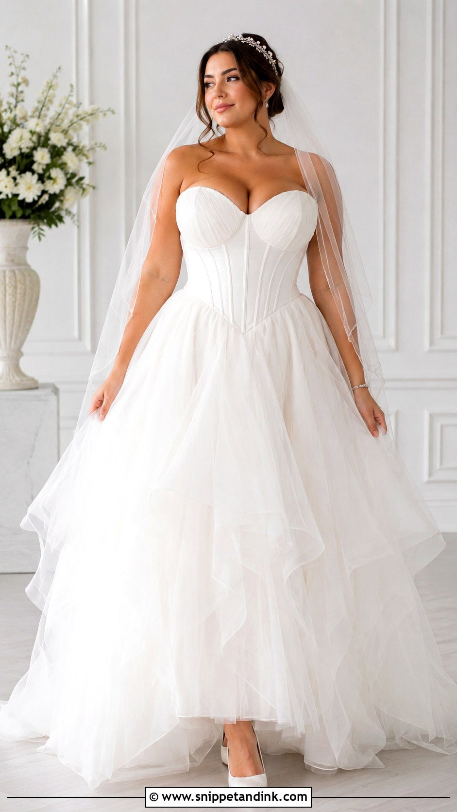 Corset Bodice Princess Wedding Dress - Snippet and Ink - 20 Apple Shape Wedding Dress Ideas