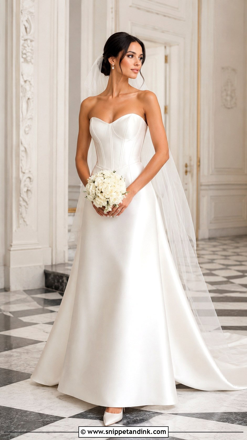 Corset Bodice Satin Wedding Dress - Snippet and Ink - 20 Classy Modern Simple Wedding Dress Ideas