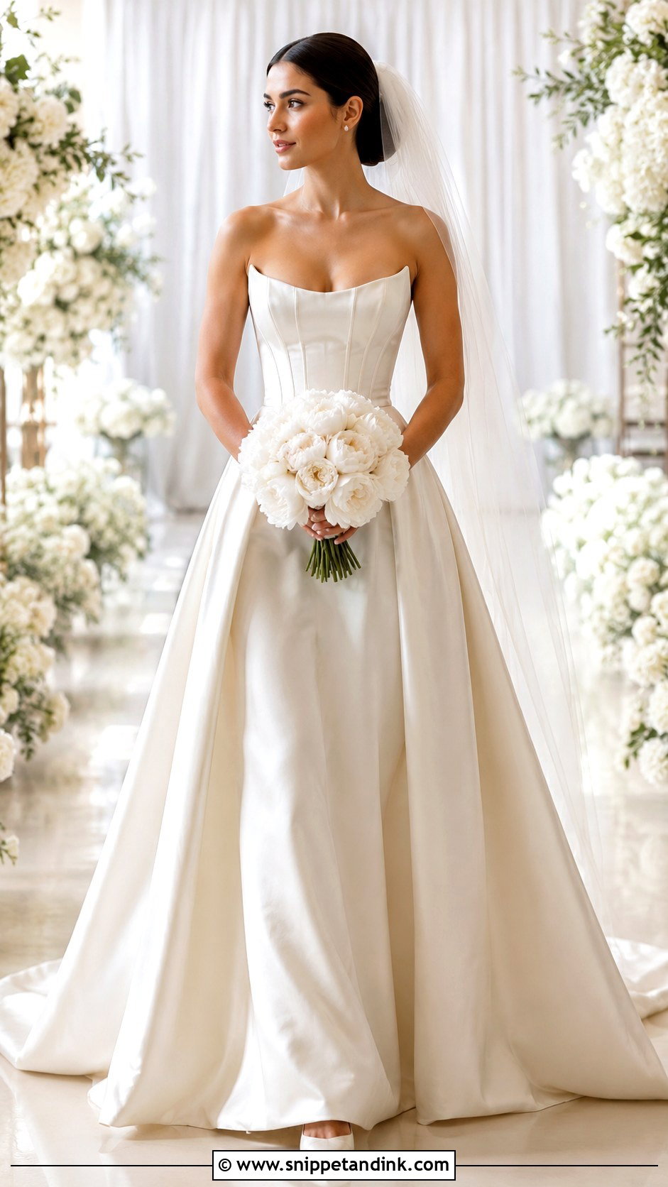 Corset Bodice Satin Wedding Gown - Snippet and Ink - 20 Elegant Simple Wedding Gowns