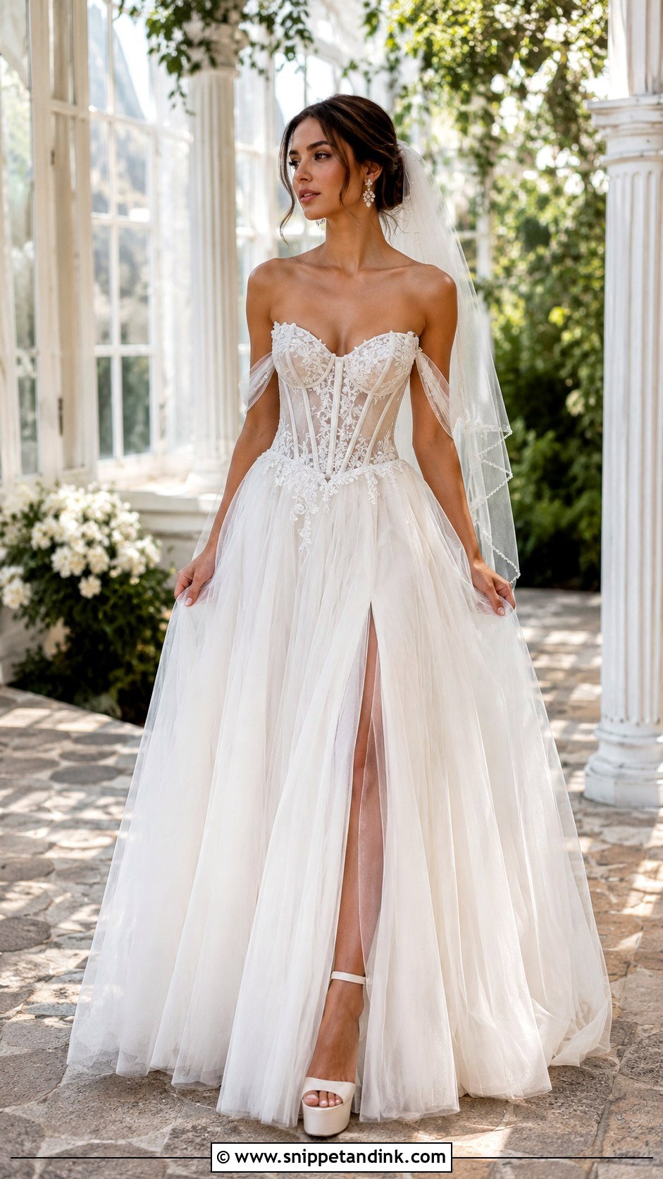 Corset Bodice Tulle Summer Wedding Dress - Snippet and Ink - 20 Summer Wedding Dress for Bride Ideas
