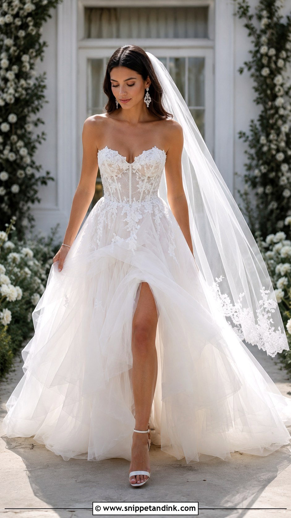 Corset Bodice Tulle Wedding Dress - Snippet and Ink - 20 Extra Wedding Dresses