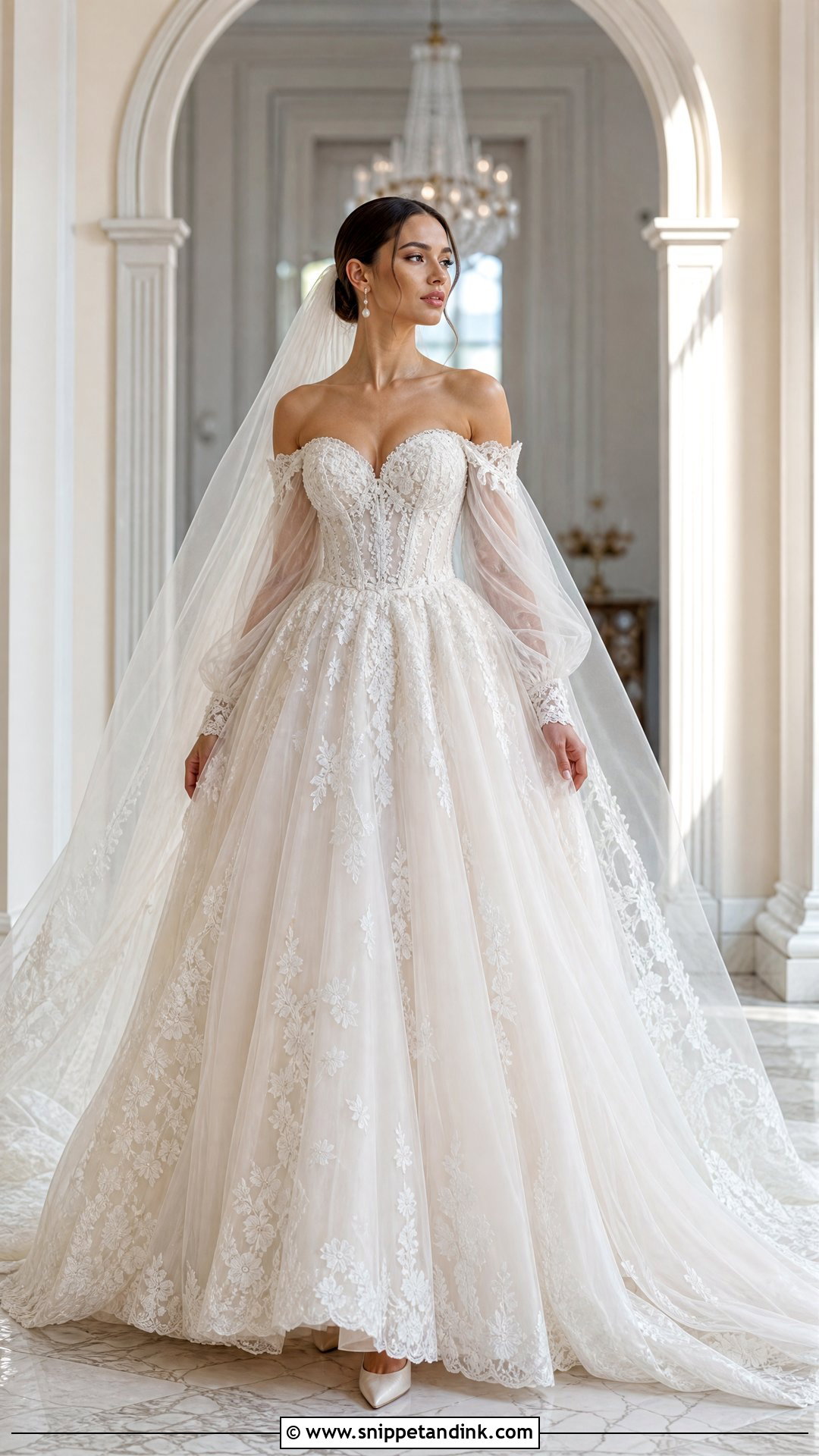 Corset Bodice Vintage Ballgown Wedding Dress - Snippet and Ink - 20 Vintage Ballgown Wedding Dress Ideas