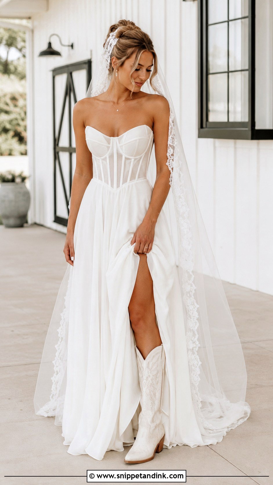 Corset Bodice Wedding Dress - Snippet and Ink - 25 Country Style Wedding Dresses
