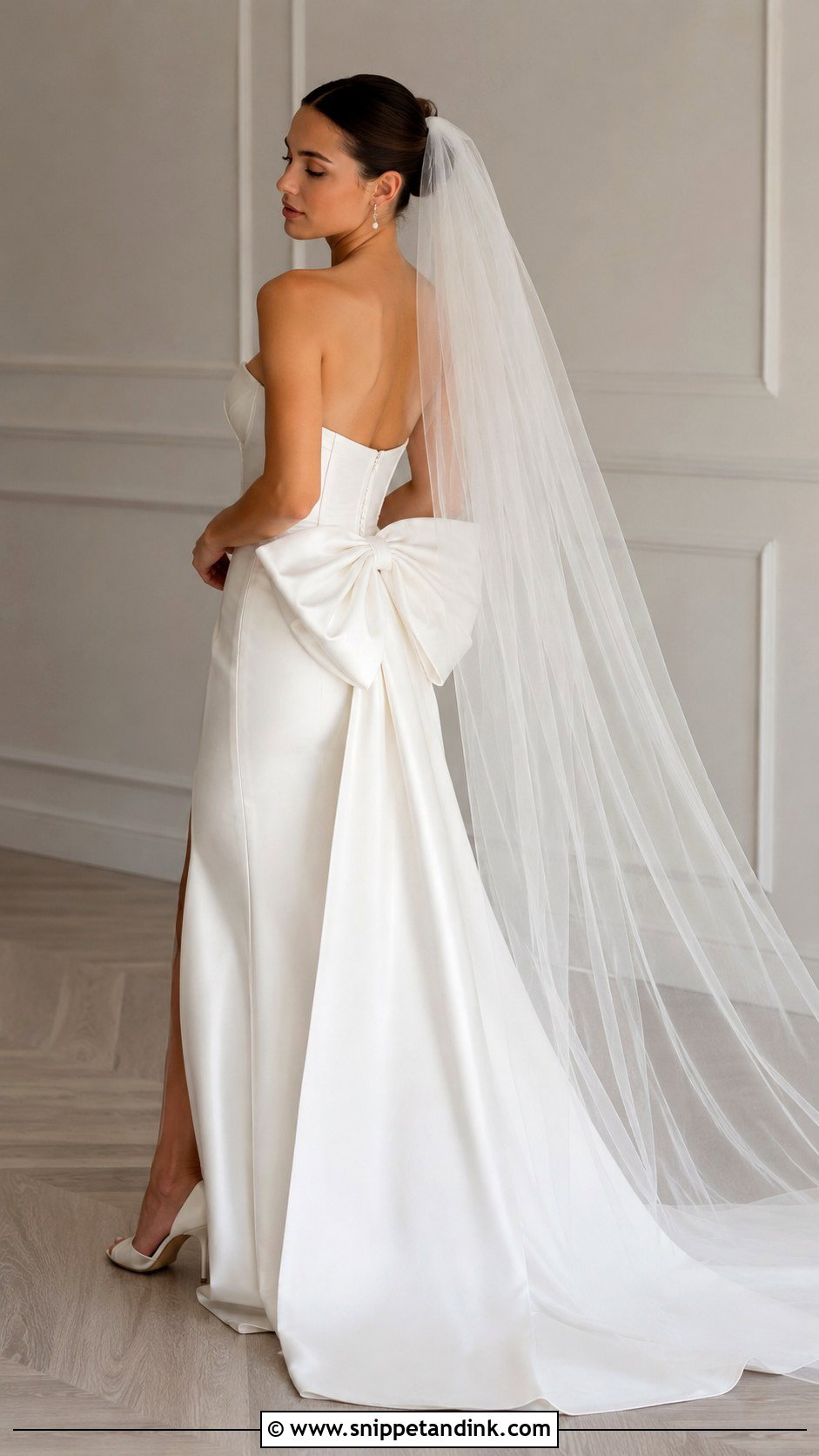 Corset Bodice Wedding Dress With Bow - Snippet and Ink - 25 Wedding Dress Corset Bodice Ideas