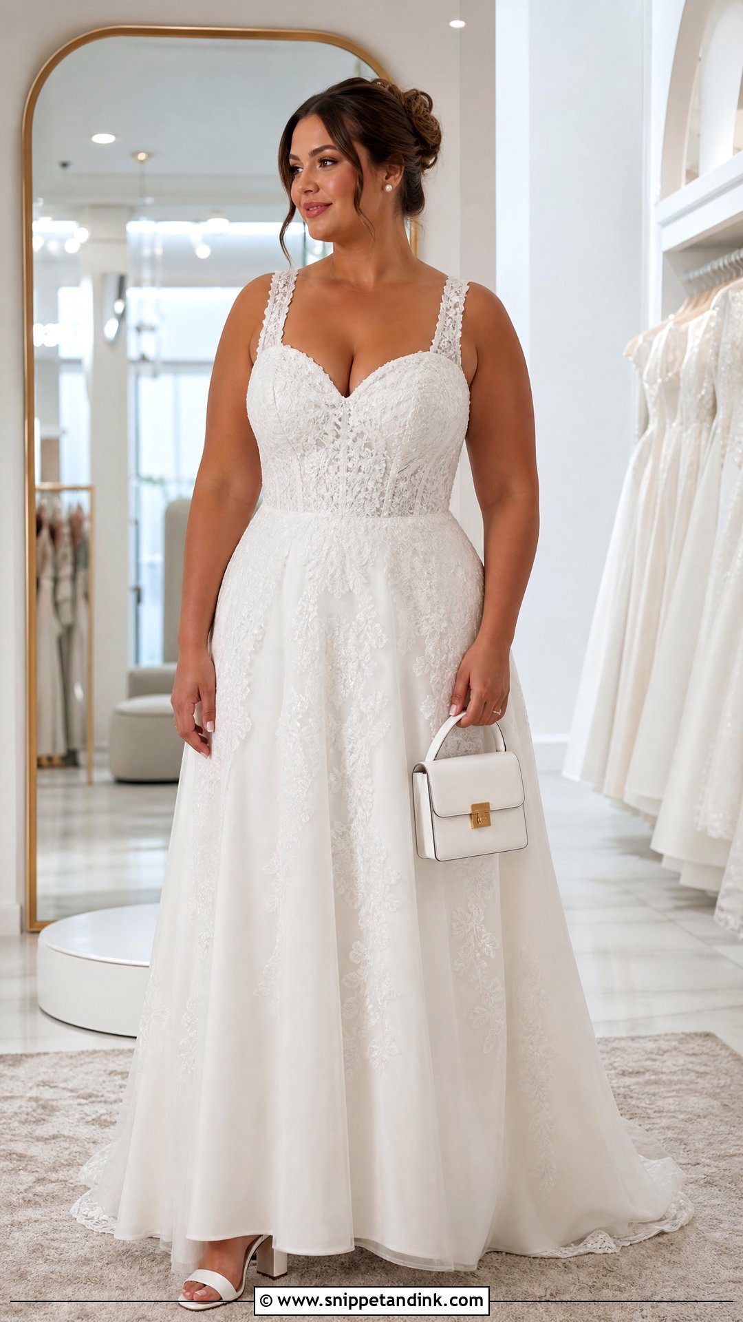 Corset Bodice Wedding Dress With Straps - Snippet and Ink - 25 Wedding Dresses for Big Busts