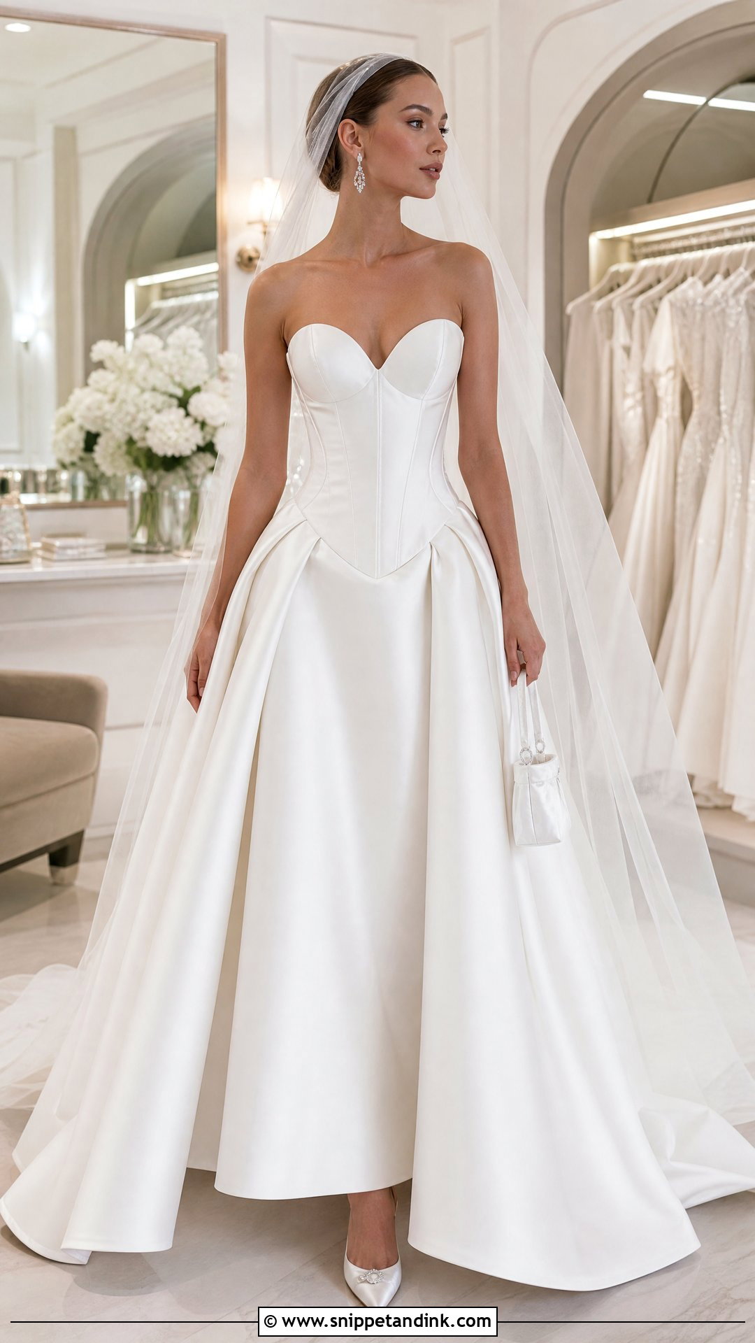 Corset Bodice White Duchess Gown - Snippet and Ink - 20 White Duchess Gown Styles