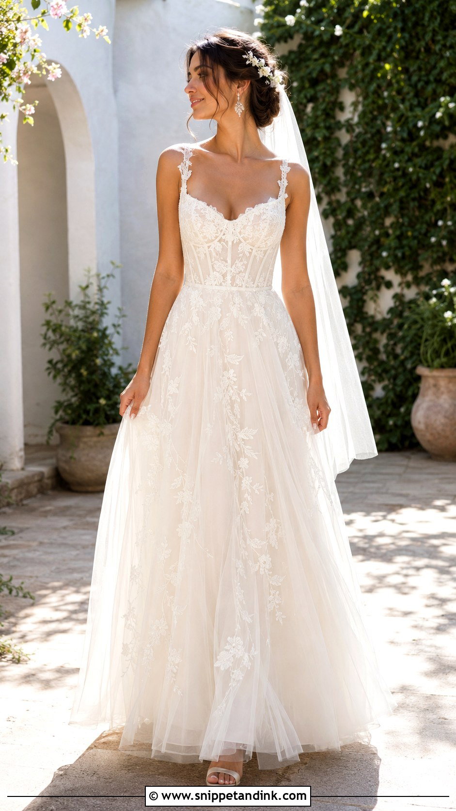 Corset Bohemian Lace Wedding Dress - Snippet and Ink - 20 Bohemian Lace Wedding Dress Ideas