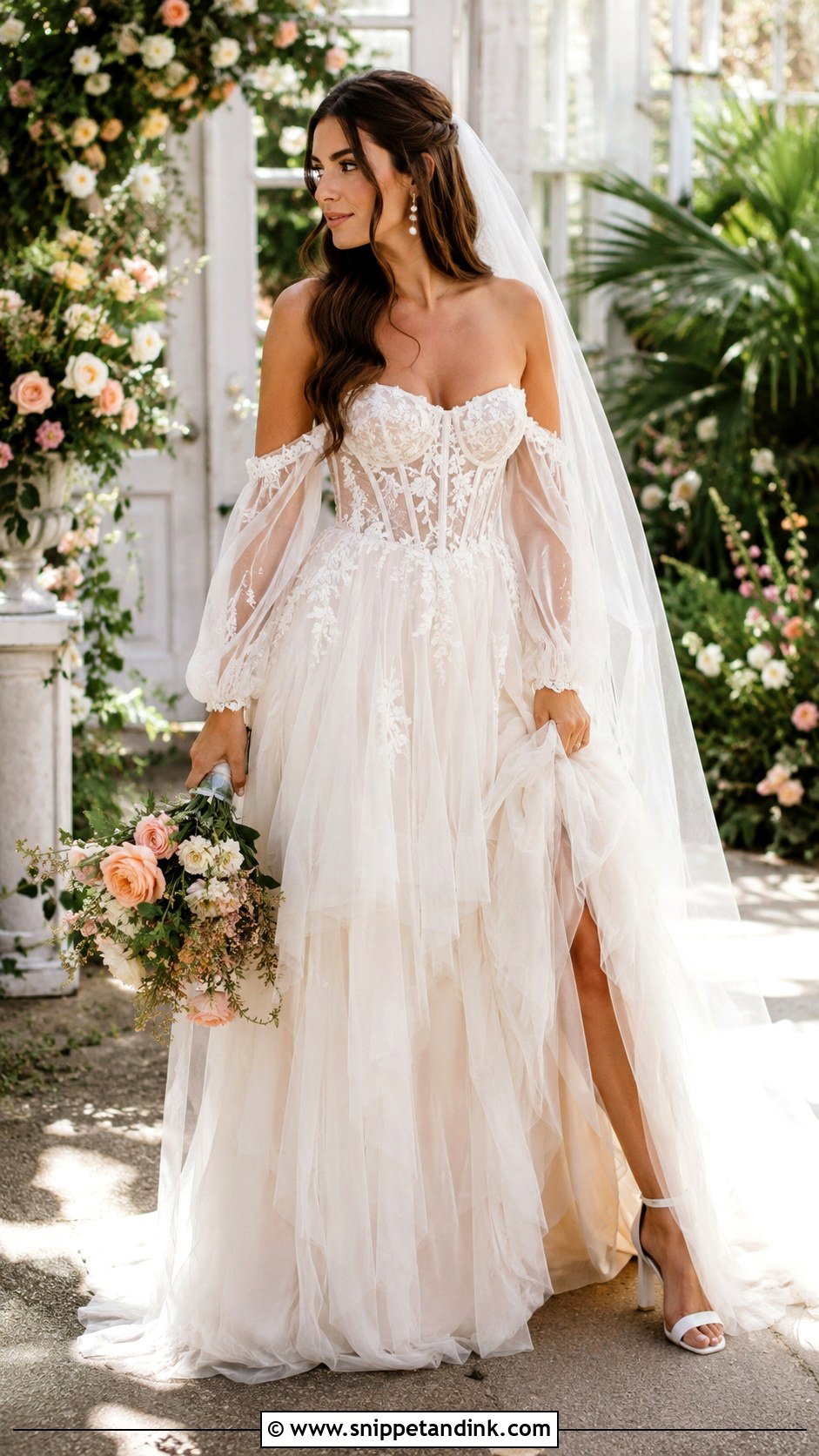 Corset Boho Spring Wedding Dress - Snippet and Ink - 20 Boho Spring Wedding Dress Ideas