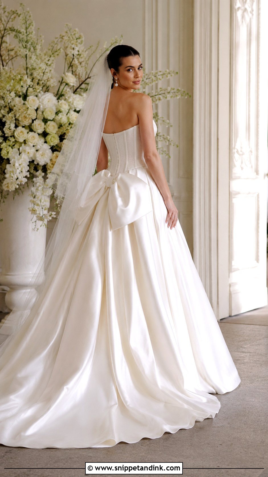 Corset Bridal Dress With Bow - Snippet and Ink - 25 Corset Bridal Dress Ideas
