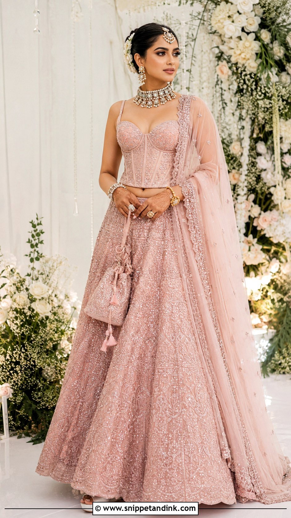 Corset Bridal Lehenga Blouse - Snippet and Ink - 20 Bridal Lengha Blouse Designs