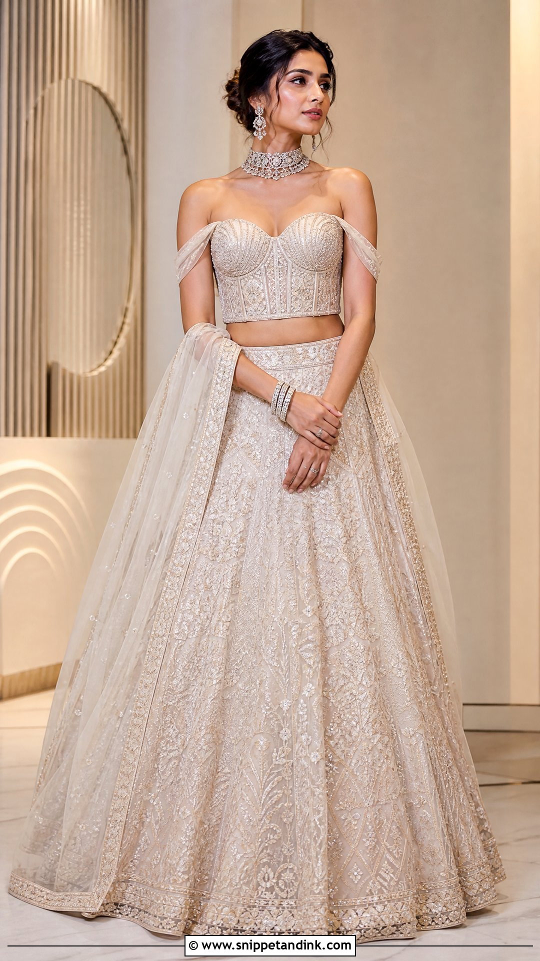 Corset Bridal Lehenga Choli - Snippet and Ink - 20 Bride Choli Ideas