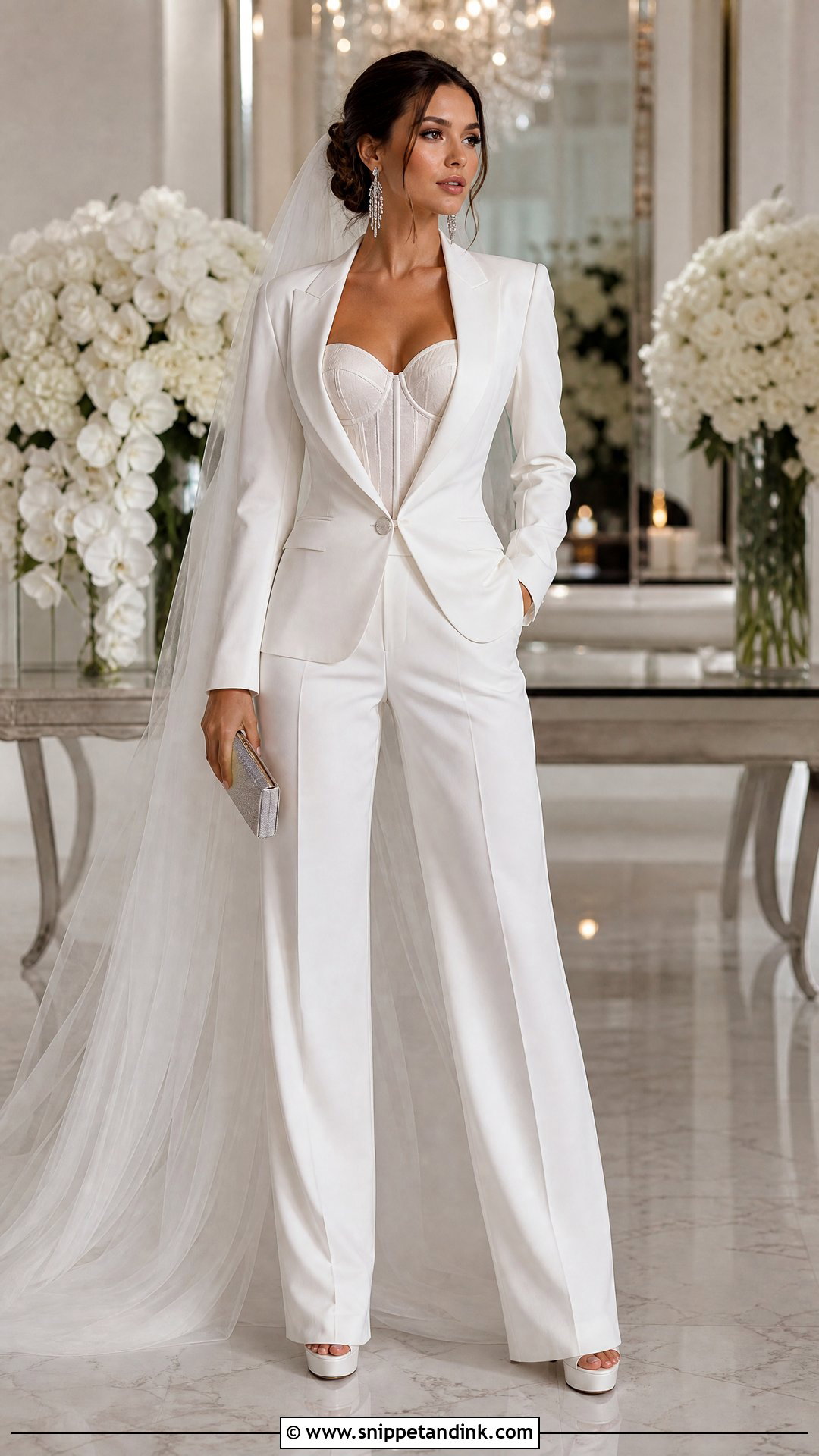 Corset Bridal Pantsuit - Snippet and Ink - 20 Suit Wedding Dresses
