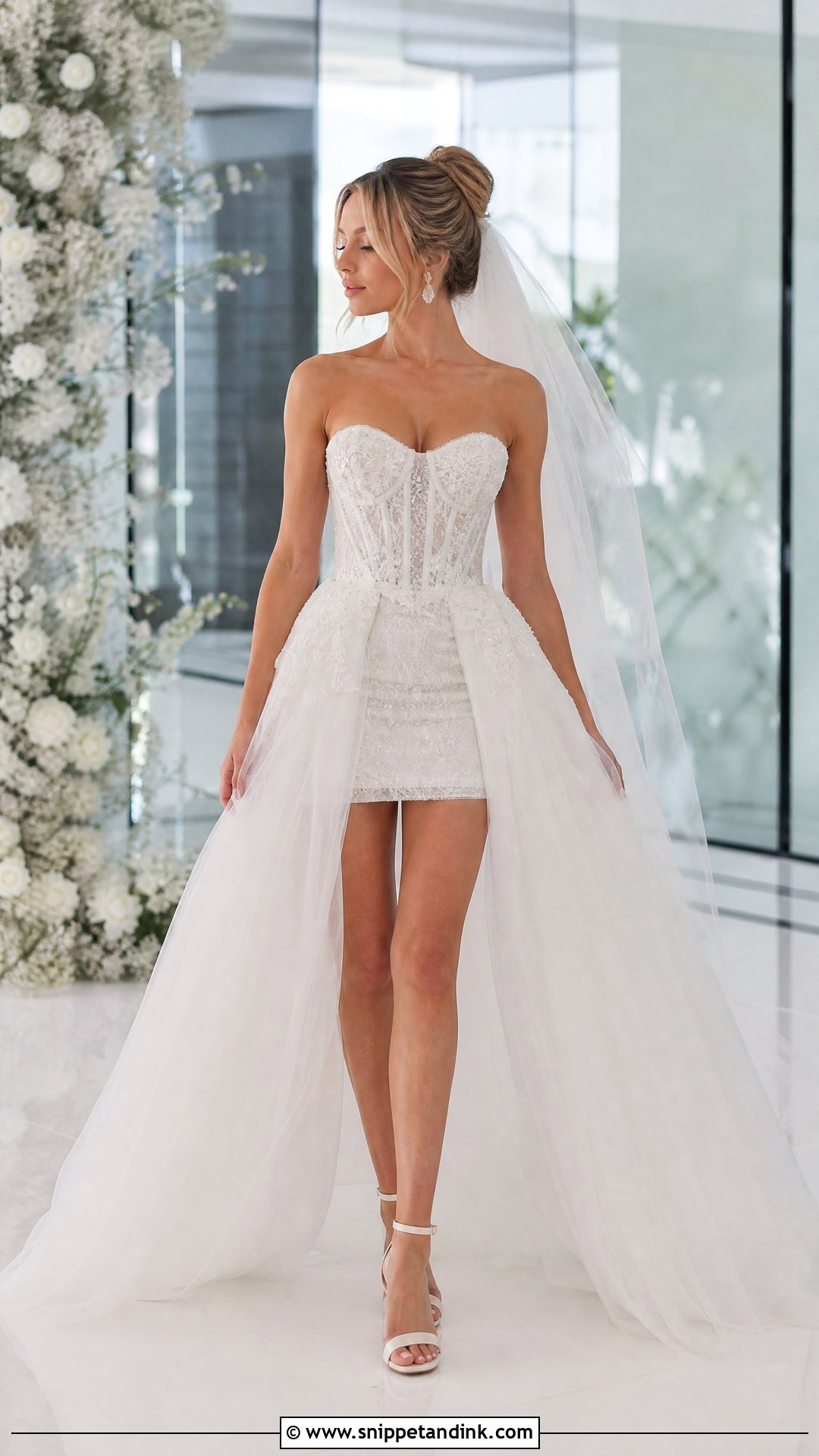 Corset Bride Dress With Detachable Skirt - Snippet and Ink - 25 Corse Bride Ideas