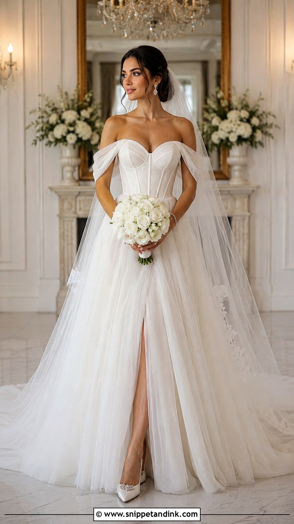 Corset Butterfly Sleeve Wedding Dress - Snippet and Ink - 20 Butterfly Sleeve Wedding Dress Ideas