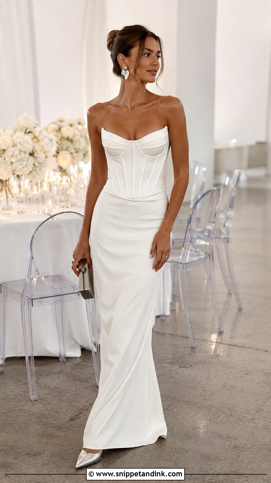 Corset Column After Party Wedding Dress - Snippet and Ink - 20 After Party Wedding Dress Long Ideas