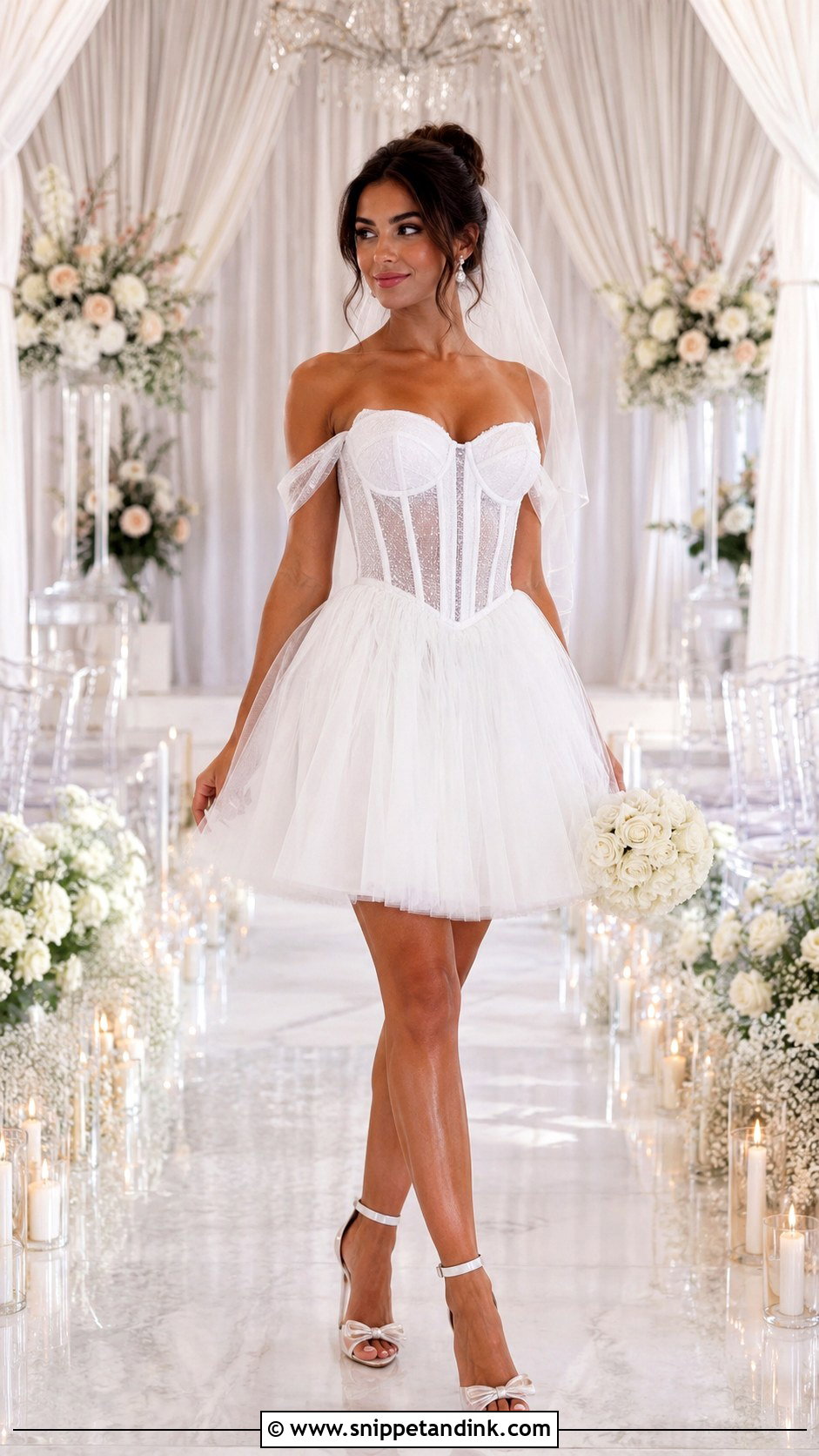Corset Dress With Tulle Skirt - Snippet and Ink - 30 Vegas Elopement Dress Ideas