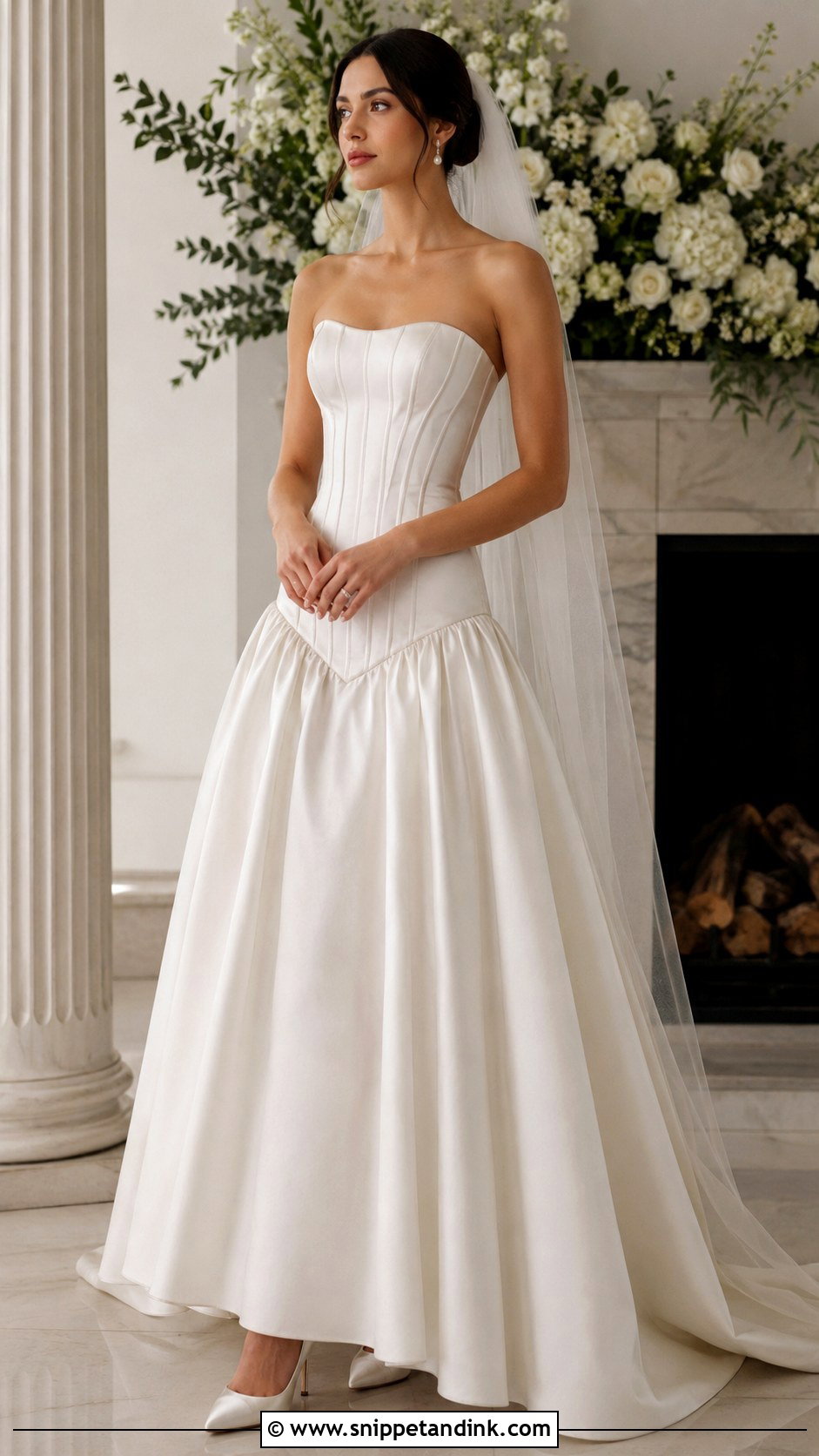 Corset Drop Waist A Line Wedding Dress - Snippet and Ink - 25 Drop Waist a Line Wedding Dress Ideas