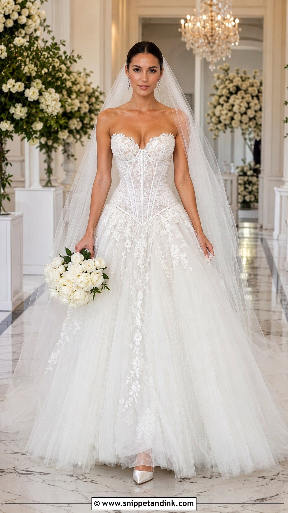 Corset Drop Waist Lace Wedding Dress - Snippet and Ink - 20 Drop Waist Lace Wedding Dress Ideas