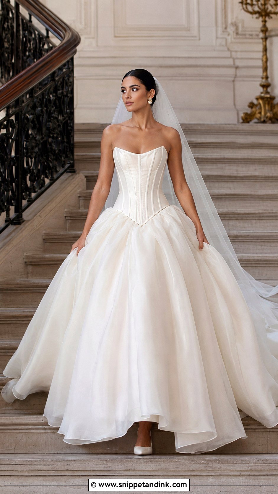 Corset Drop Waist Princess Wedding Dress - Snippet and Ink - 20 Drop Waist Princess Wedding Dress Ideas