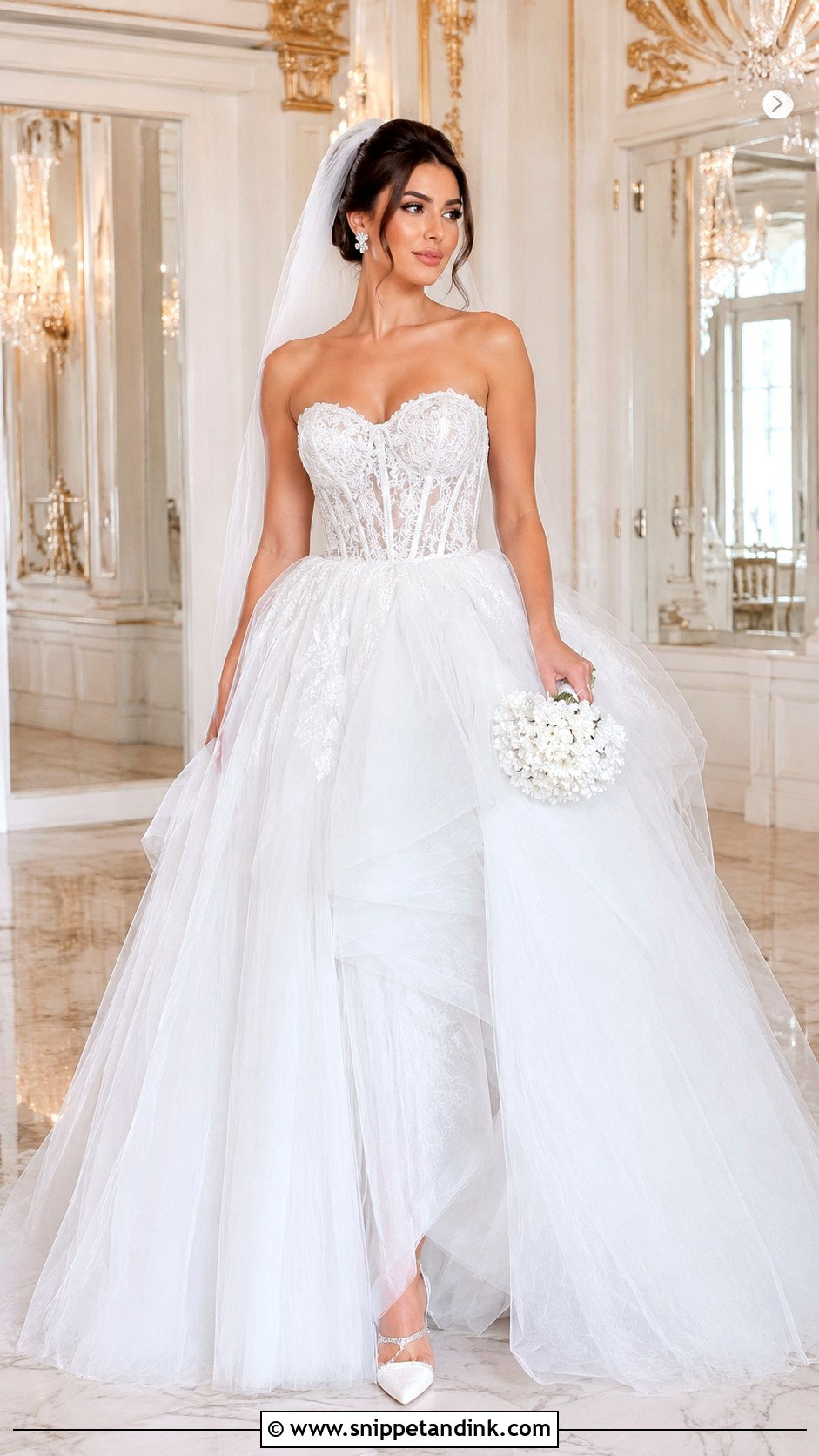Corset Empress Wedding Dress With Full Skirt - Snippet and Ink - 20 Empress Wedding Dress Ideas
